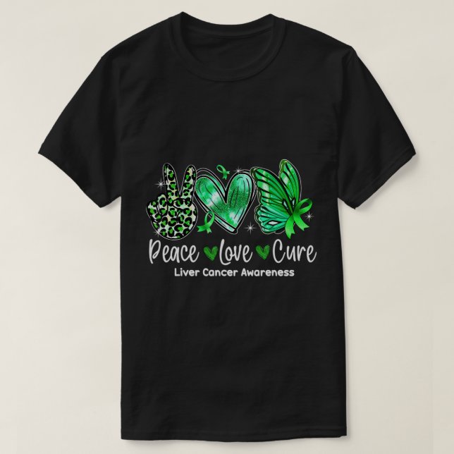 Medvetenhet om cancer i Kärlek Cure Butterfly Live T Shirt (Design framsida)