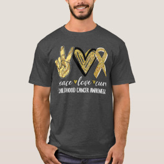 Medvetenhet om cancer i Kärlek Ri i Guld T Shirt