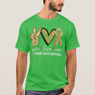 Medvetenhet om cancer i Kärlek Ri i Guld T Shirt