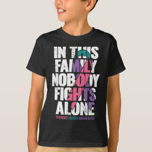 Medvetenhet om cancer i Thyroid Cancer-familjen fö T Shirt