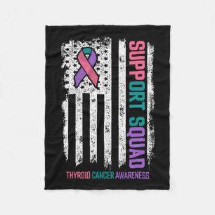 Medvetenhet om cancer i Thyroid Cancer Support Squ Fleecefilt