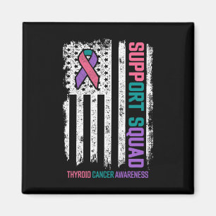 Medvetenhet om cancer i Thyroid Cancer Support Squ Magnet