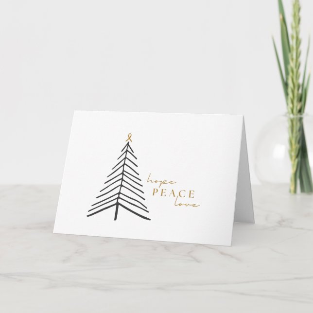 medvetenhet om cancer. Julhälsningar julkort Kort (Framsida)