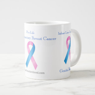 Medvetenhet om cancer jumbo mugg