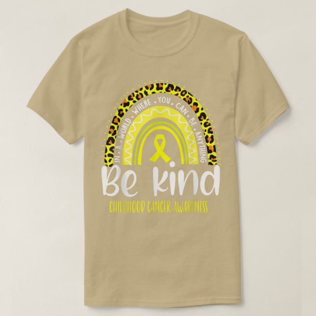 Medvetenhet om cancer Leopard Rainbow T Shirt (Design framsida)