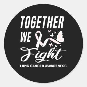 Medvetenhet om cancer Lung Cancer World Cancer Day Runt Klistermärke