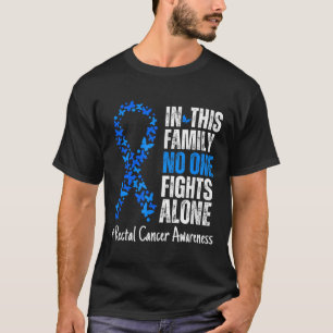 Medvetenhet om cancer Månad blått band Butterfl T Shirt