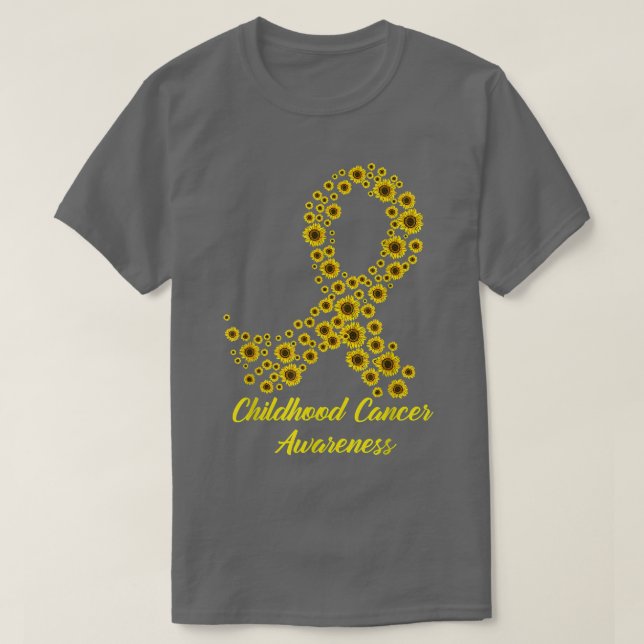 Medvetenhet om cancer Månadskostnad Gult Ri T Shirt (Design framsida)