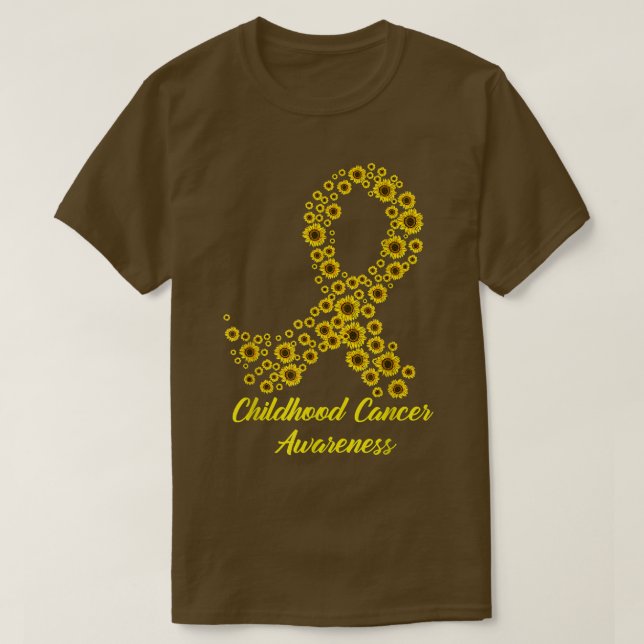 Medvetenhet om cancer Månadskostnad Gult Ri T Shirt (Design framsida)
