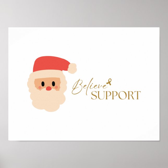 medvetenhet om cancer. Poster utskrifter för julHe (Framsidan)