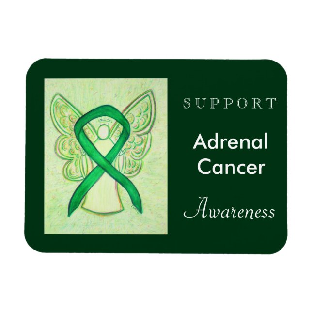 Medvetenhet om cancer Ribbon Angel Magnets Magnet (Horisontell)