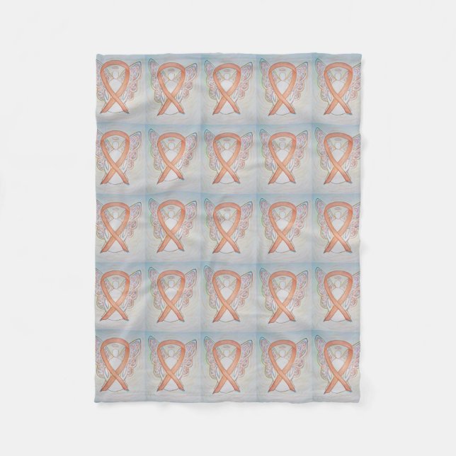 Medvetenhet om cancer Ribbon Fleece Blankets (Framsidan)