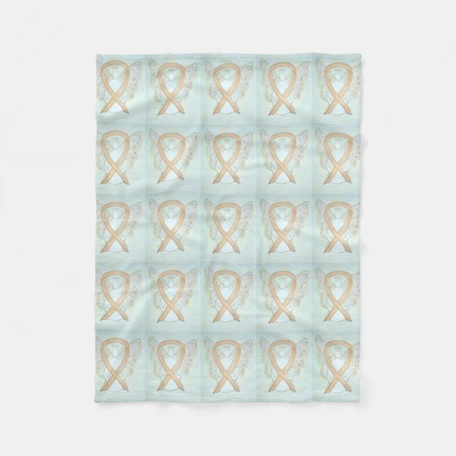 Medvetenhet om cancer Ribbon Fleece Blankets (Framsidan)