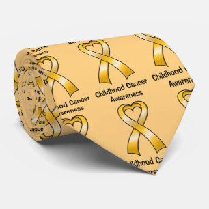 Medvetenhet om cancer Ribbon med hjärtband Slips