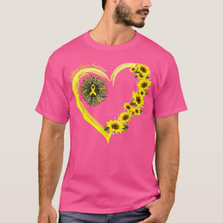 Medvetenhet om cancer Solros Hjärtat Band T Shirt