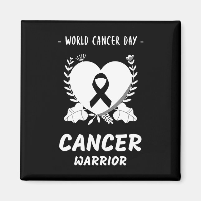 Medvetenhet om cancer - Världscancerdagen 2 Magnet (Framsidan)