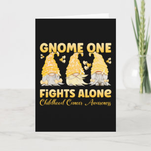 Medvetenhet om cancer vid barns Guld Ribbon Gnome Kort