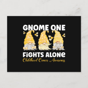 Medvetenhet om cancer vid barns Guld Ribbon Gnome Vykort