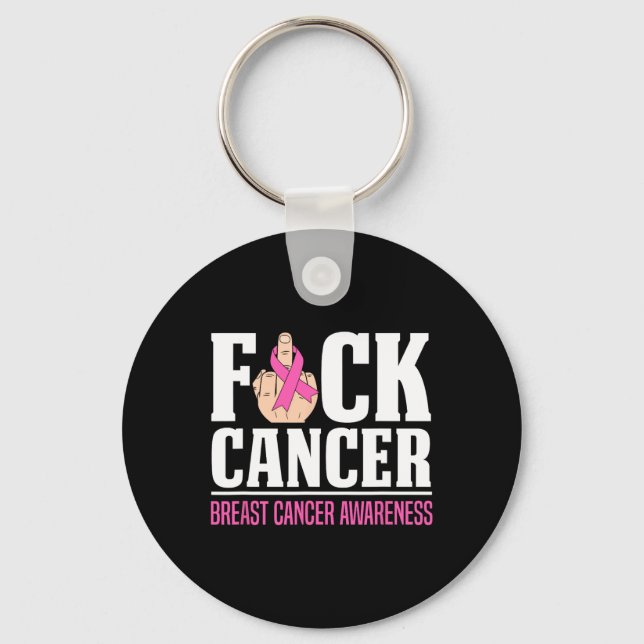Medvetenhet om cancer vid bröstcancer nyckelring (Framsida)