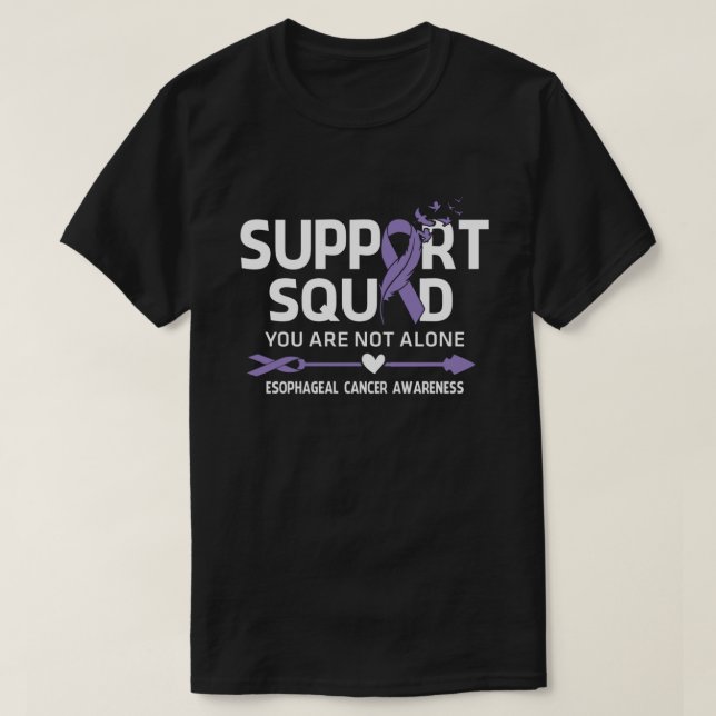 Medvetenhet om cancer vid fallskärmssupport på ras t shirt (Design framsida)