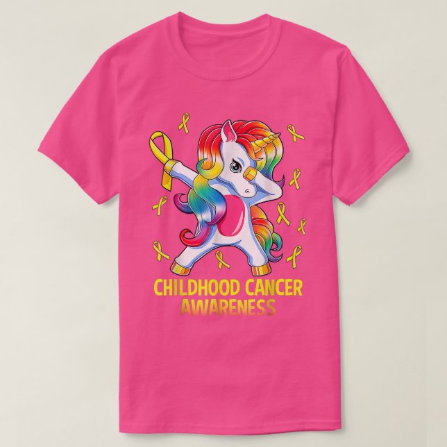 Medvetenhet om cancer vid Unicorn Childature 1540 T Shirt (Design framsida)