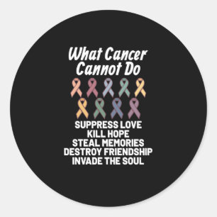 Medvetenhet om cancerbekämpning: vad cancer är runt klistermärke