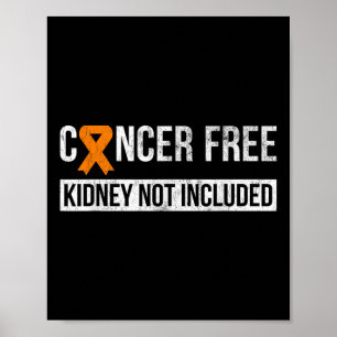 Medvetenhet om cancerfri, ej inkluderad i njurcanc poster