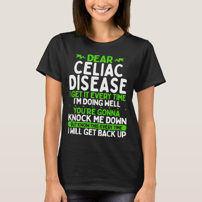 Medvetenhet om Celiac Disease Awareness Month Dise T Shirt (Framsida)