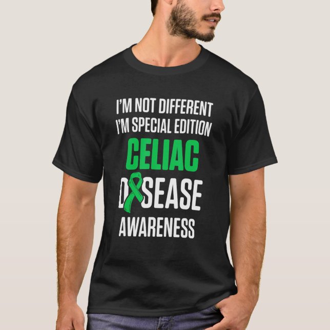 Medvetenhet om Celiac Disease Survivor Warrior 6 T Shirt (Framsida)