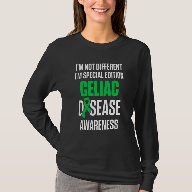 Medvetenhet om Celiac Disease Survivor Warrior 6 T Shirt (Framsida)