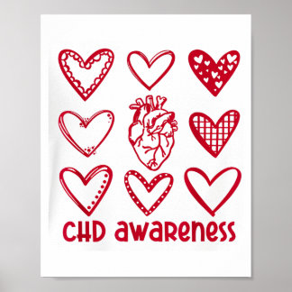 Medvetenhet om CHD hjärta Anatomisk hjärtsjukdom m Poster