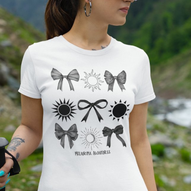 Medvetenhet om Coquette Skin Cancer och Melanoma T Shirt (Skapare uppladdad)