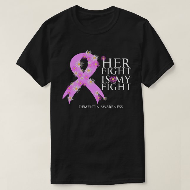 Medvetenhet om demenssjukdom Hennes kamp är min ka T Shirt (Design framsida)