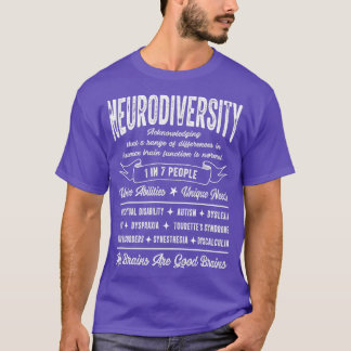 Medvetenhet om den neurologiska mångfalden t shirt