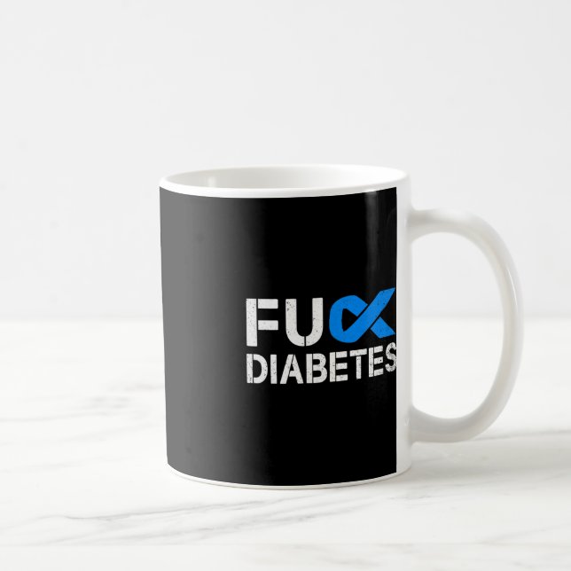 Medvetenhet om diabetes band typ 1 två T1D Kaffemugg (Höger)