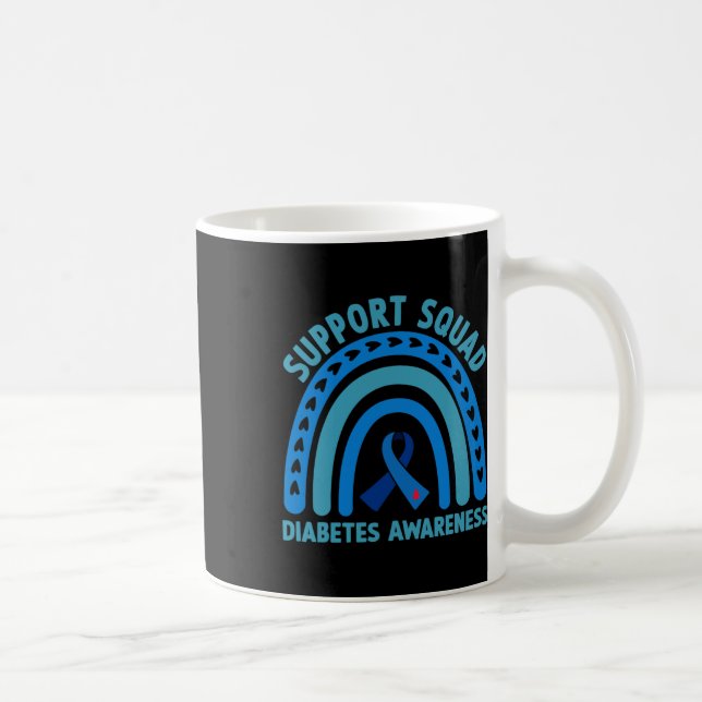 Medvetenhet om diabetes Blue Support Squad Diabete Kaffemugg (Höger)