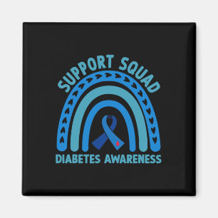 Medvetenhet om diabetes Blue Support Squad Diabete Magnet