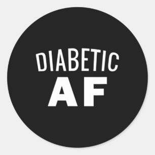 Medvetenhet om diabetes - diabetes Af Insulin Powe Runt Klistermärke