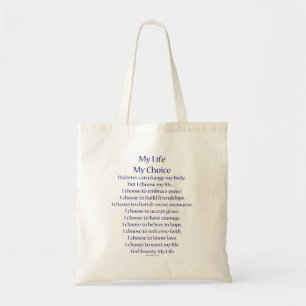 Medvetenhet om diabetes Dikt Tote bags Tygkasse