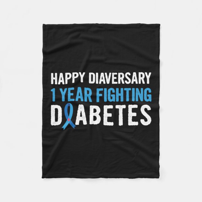 Medvetenhet om diabetes för en typ 1-diabetes fleecefilt (Framsidan)