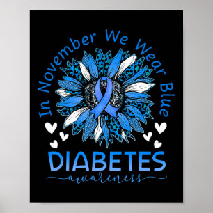 Medvetenhet om diabetes I november Bäror vi Blue S Poster