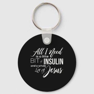 Medvetenhet om diabetes Insulin Jesus Wo Nyckelring