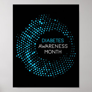Medvetenhet om diabetes månad för T1 - och T2- dia Poster