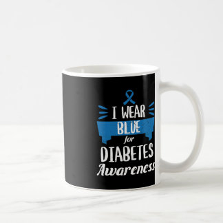 Medvetenhet om diabetes Månad I Bära Blue T1 T2 Kaffemugg