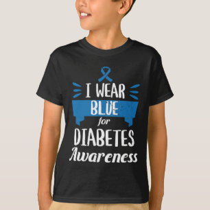 Medvetenhet om diabetes Månad I Bära Blue T1 T2 T Shirt