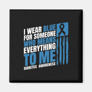 Medvetenhet om diabetes Månad Messy Bun Mor T1 T2 Magnet