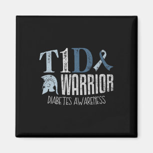 Medvetenhet om diabetes Månad T1d Diabetes Warrior Magnet