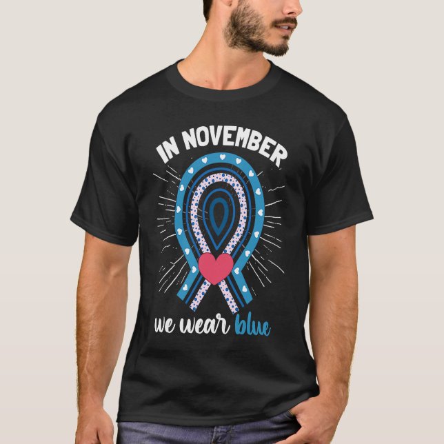 Medvetenhet om diabetes månad t shirt (Framsida)