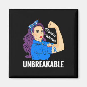 Medvetenhet om diabetes (sockersjuka) typ 1 2 magnet