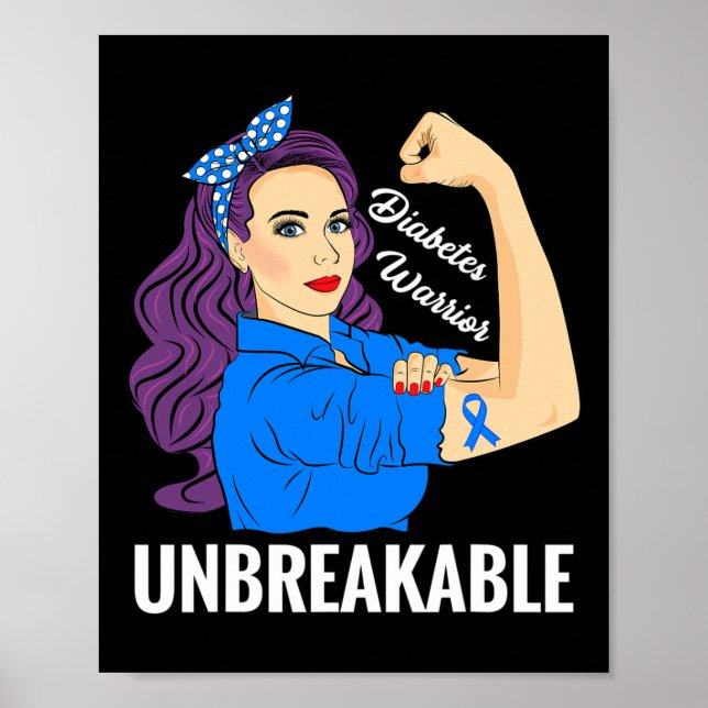 Medvetenhet om diabetes (sockersjuka) typ 1 2 poster (Framsidan)